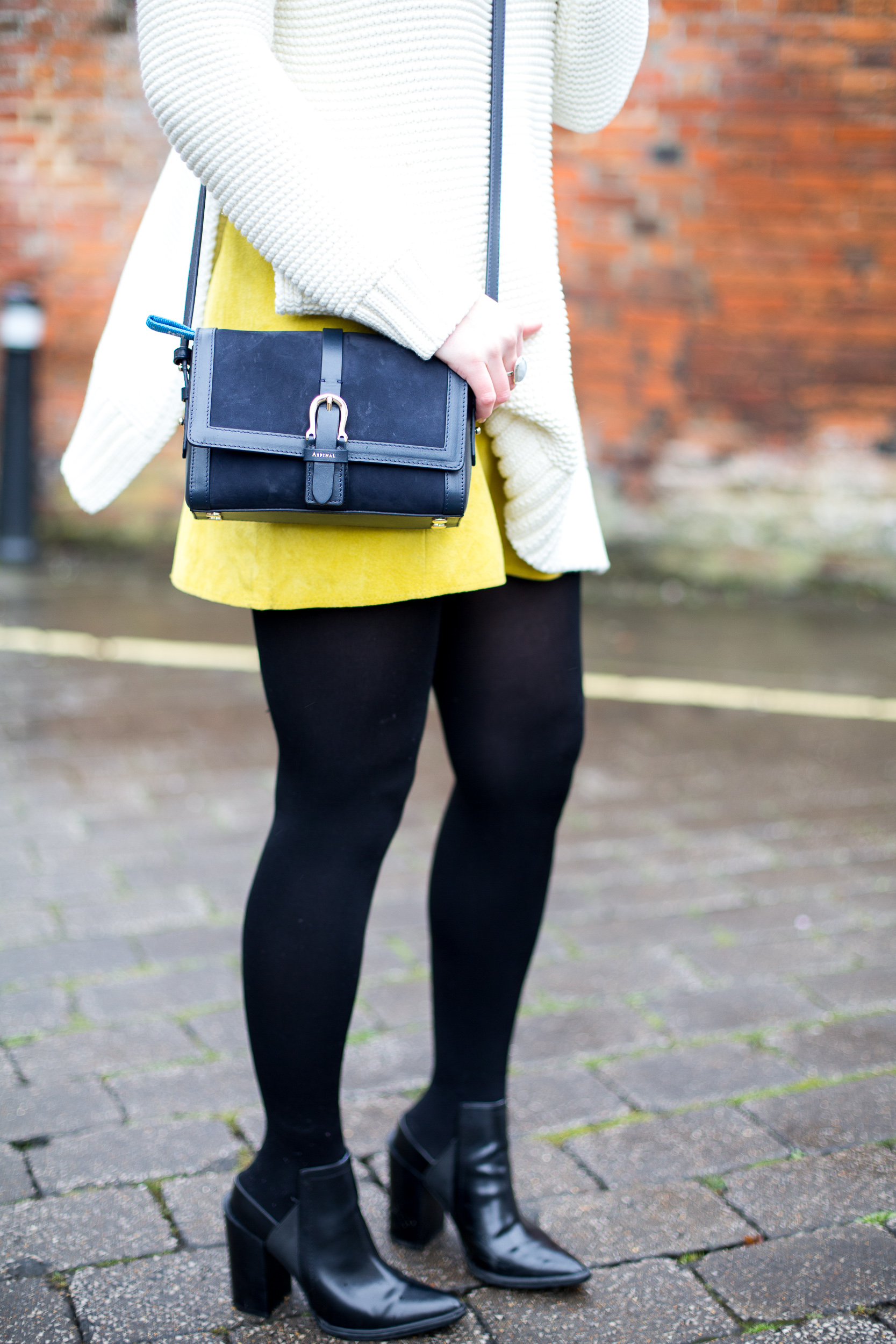 Yellow Suede Skirt
