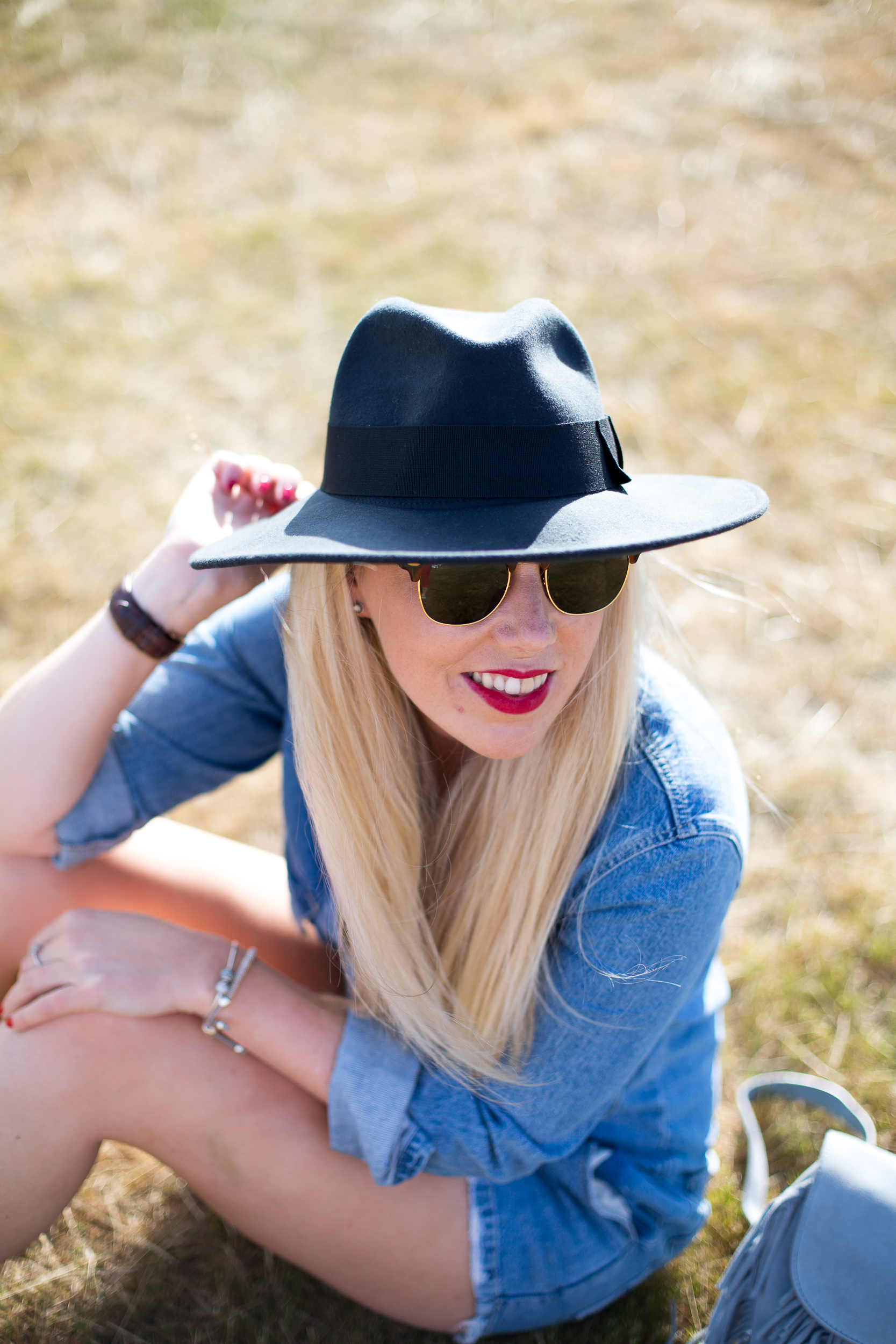 Mediamarmalade Denim Playsuit And Catarzi Fedora