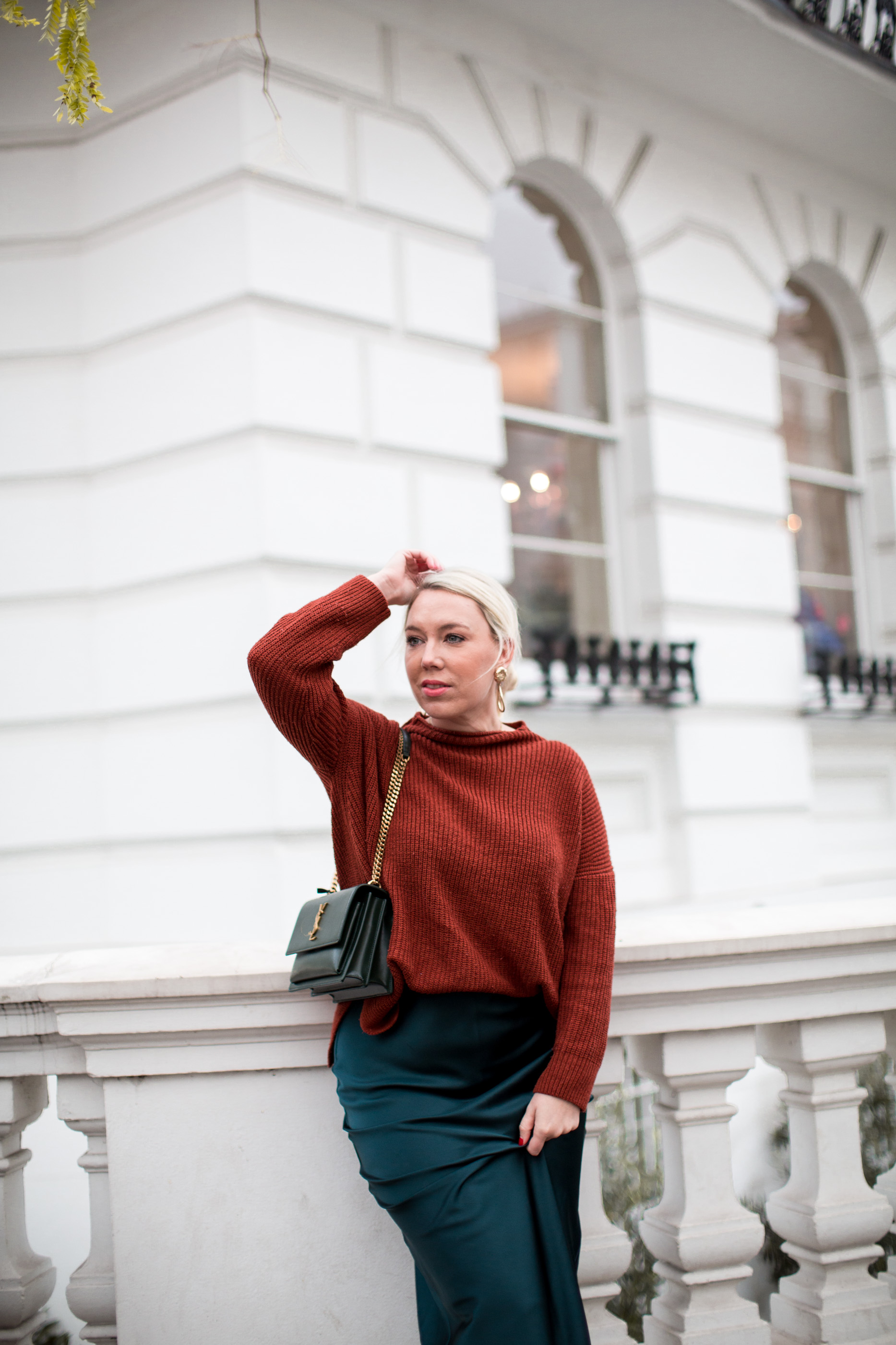 Topshop slip shop skirt rust